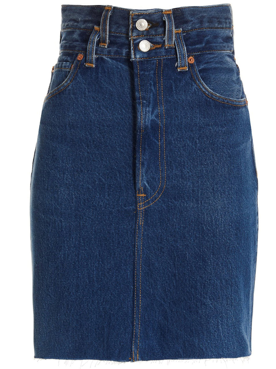 Re/Done Skirt — Blue