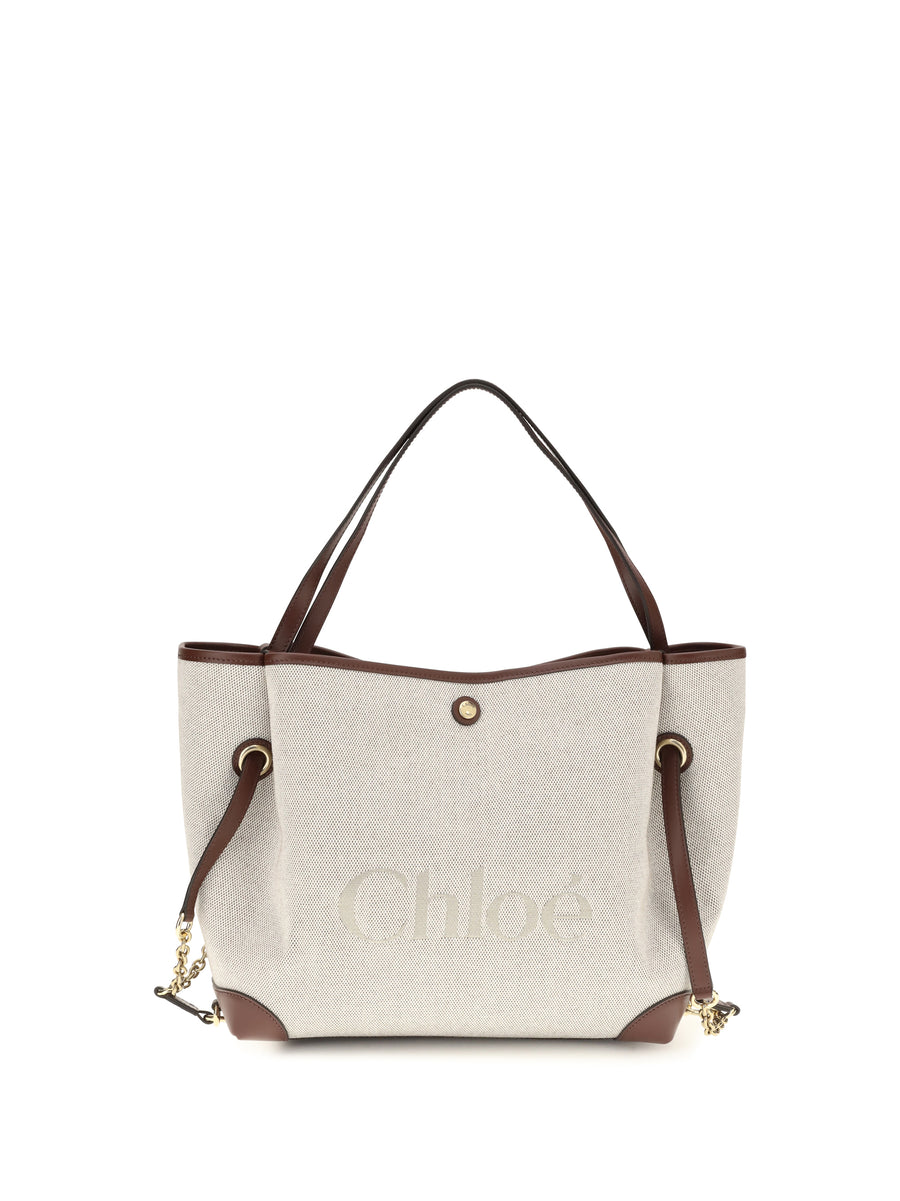 Tote Bag Clover Canvas Crafty Brown Cotton Shoulder