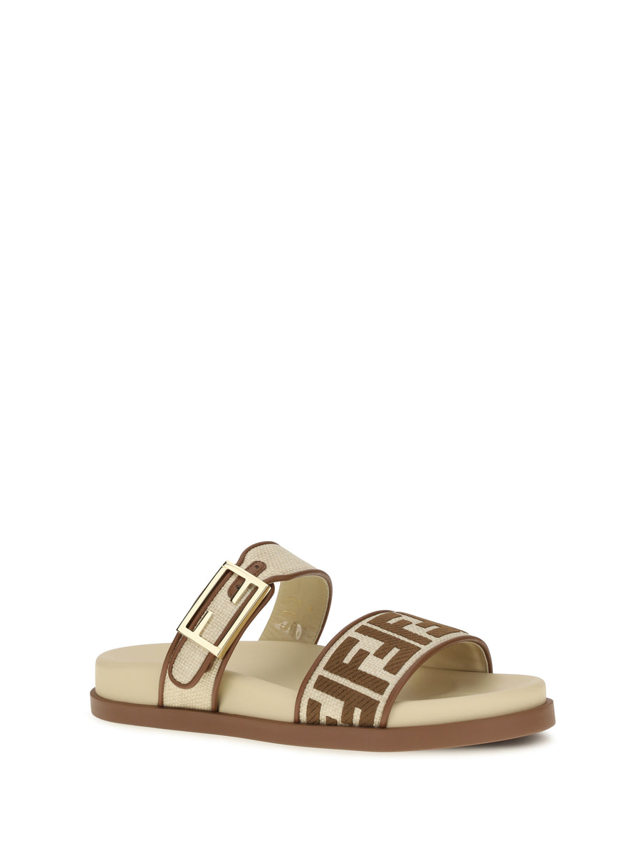 Sandals Feel Slide Raffia Yellow