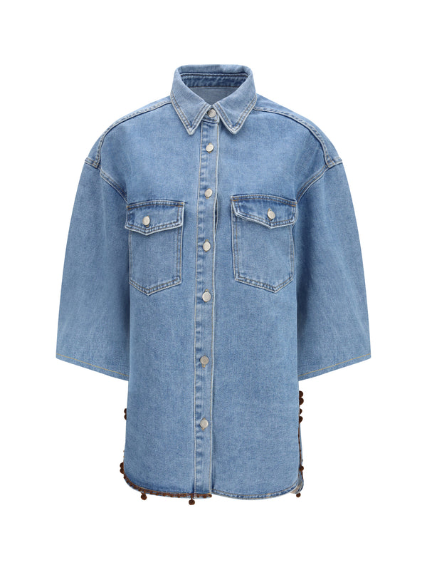 Ella 92% Cotton jacket in blue
