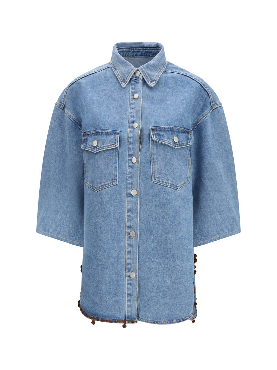 Ella 92% Cotton jacket in blue