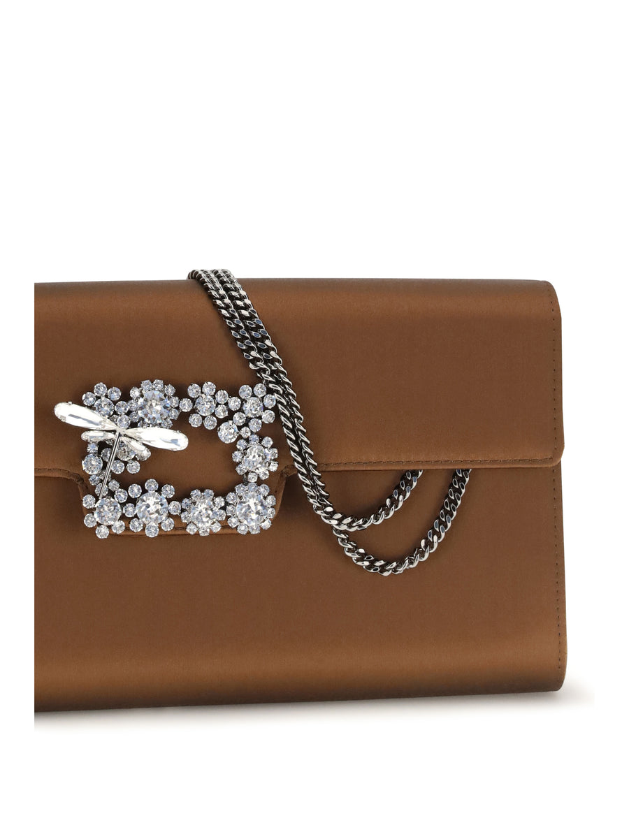 Satin Clutch Efflorescence Cacao Silk Bags