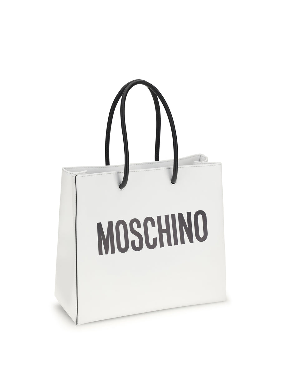 Top-Handle Tote White Leather Calf Handbags