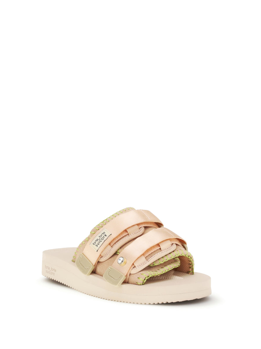 Sandals Double-Strap Crystal Pink Upper: Polyester