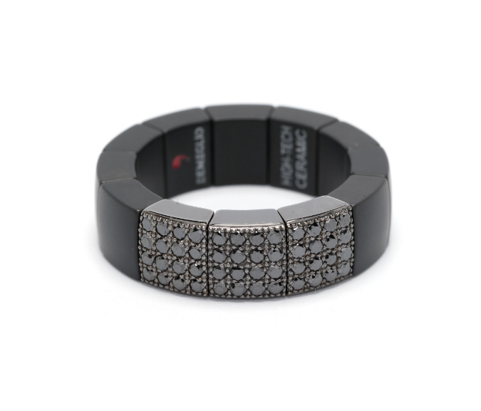 Roberto Demeglio 18kt white gold ring in black