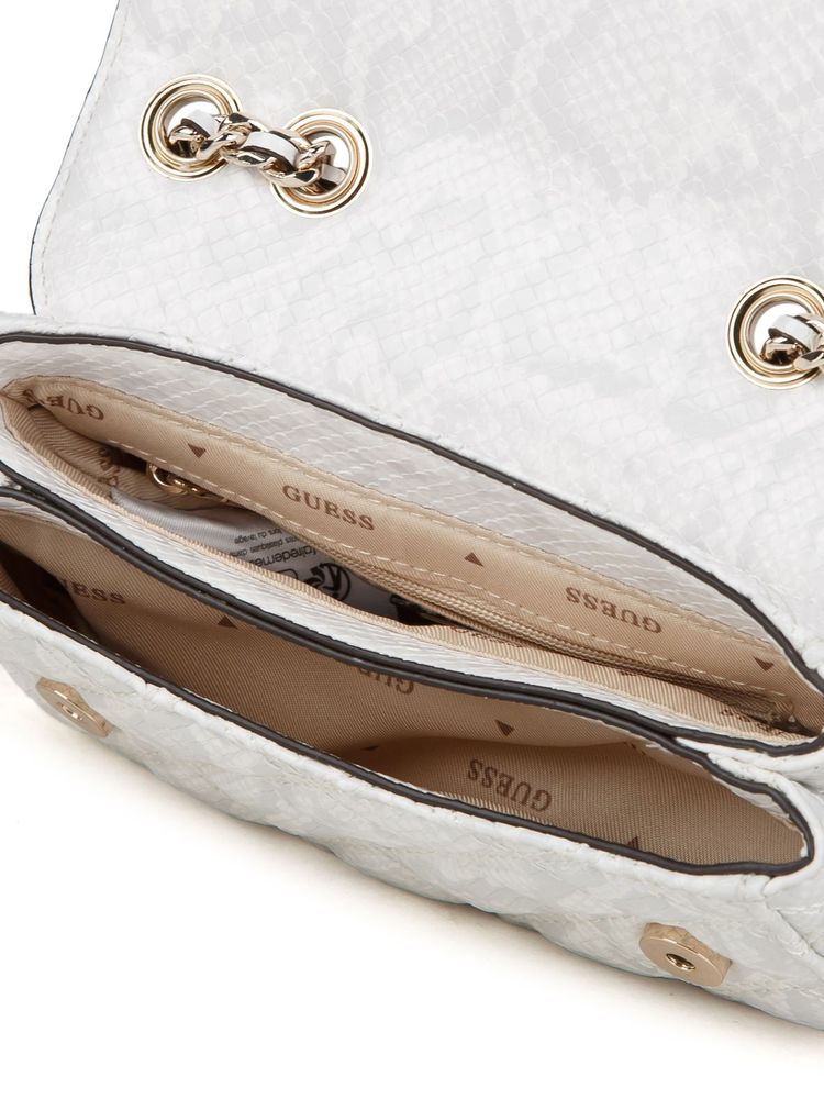Guess 100% Polyurethane shoulder bag in white