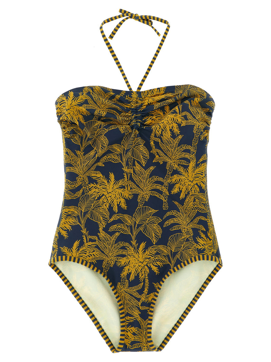 Eres Voyage Océan Tropical Print One-Piece Swimsuit — Navy