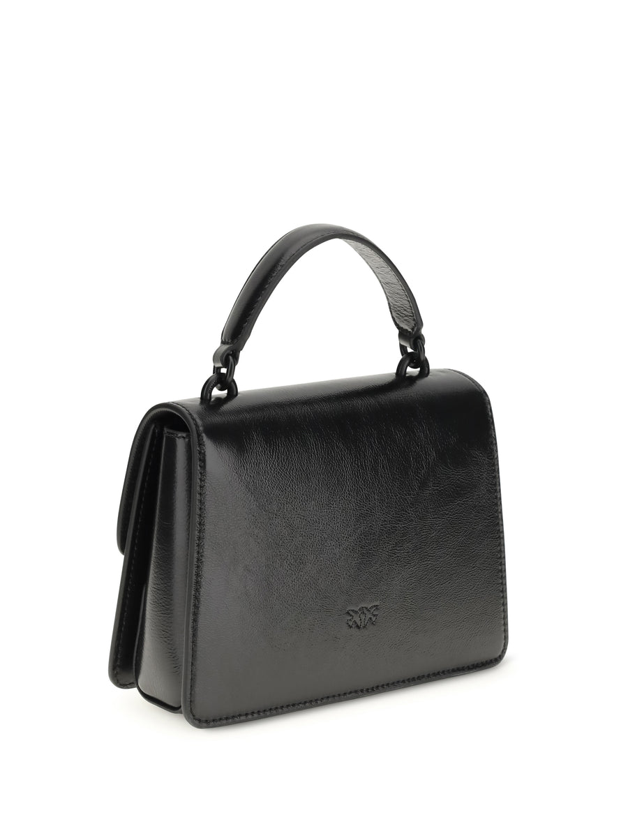 Top-Handle Mini Handbag Love One Black Limousine Block Colour Goatskin (hircus Goatskin) Shoulder Bags