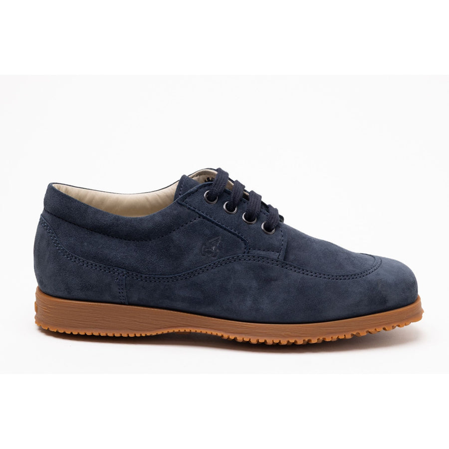 Hogan Suede with rubber sole flat in navy