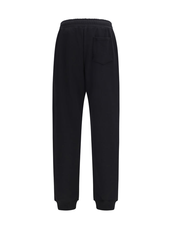 Cotton Sweatpants Fantasia Black Trousers
