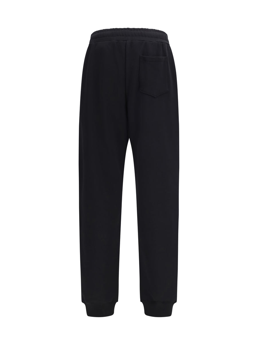 Cotton Sweatpants Fantasia Black Trousers