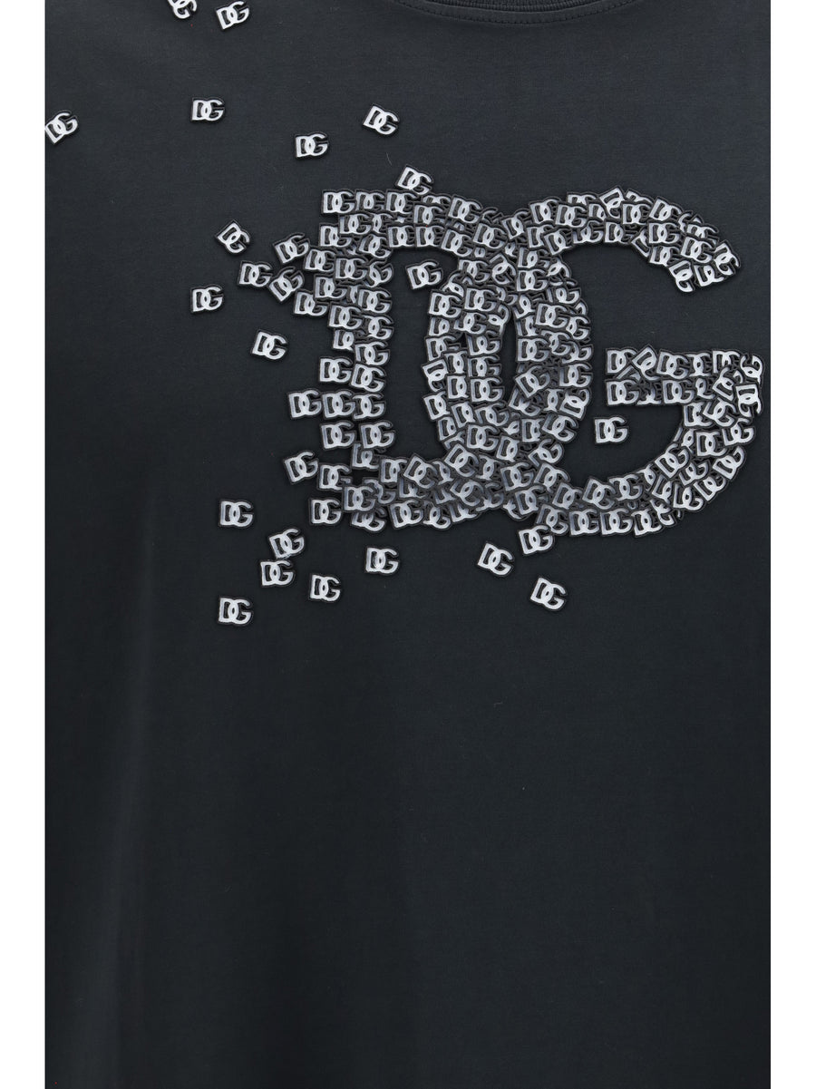 Cotton T-Shirt With Logo Black T-shirts