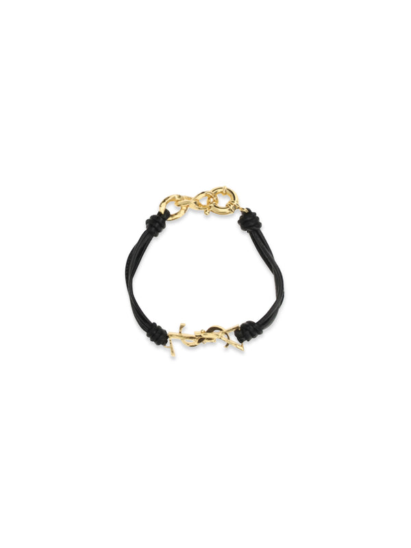 Bracelet Cassandre Black Leather Calf Bracelets