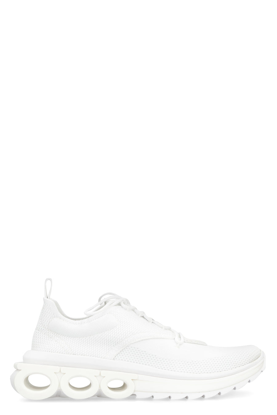 Ferragamo Fabric Low-Top Sneakers White Polyester Trainers