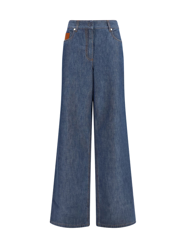 Fendi 100% Cotton jeans in navy