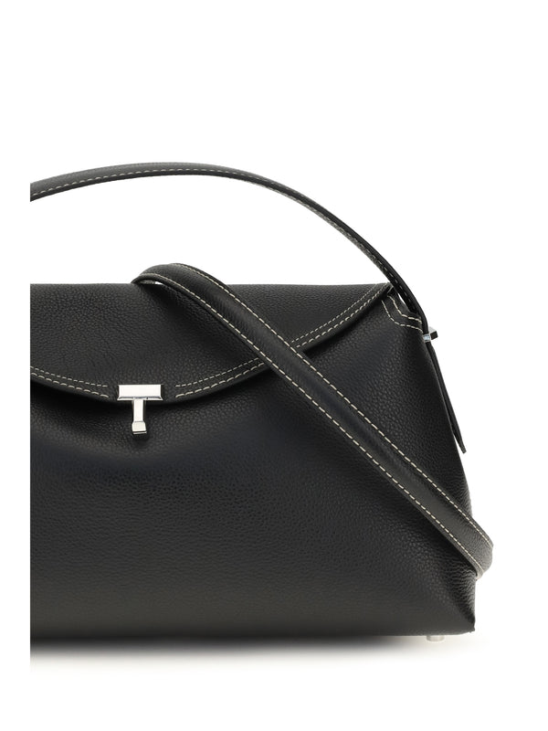 Handbag T-Lock Black Calf Leather Handbags