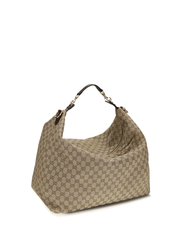 Shoulder Bag Brera Gg Canvas Vintage Sand/dark Brown/vrv Fabric