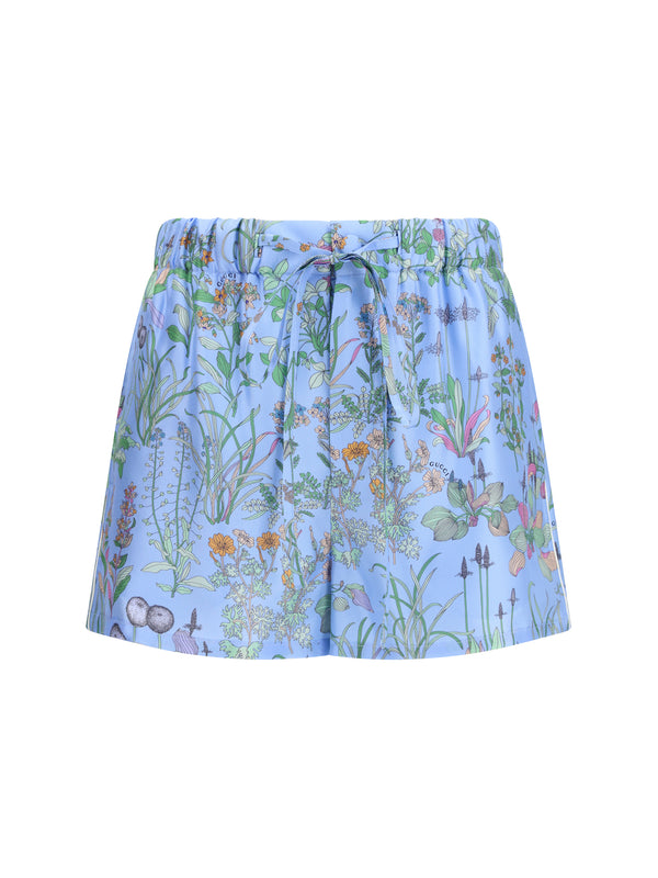 Gucci 100% Silk bermuda shorts in blue