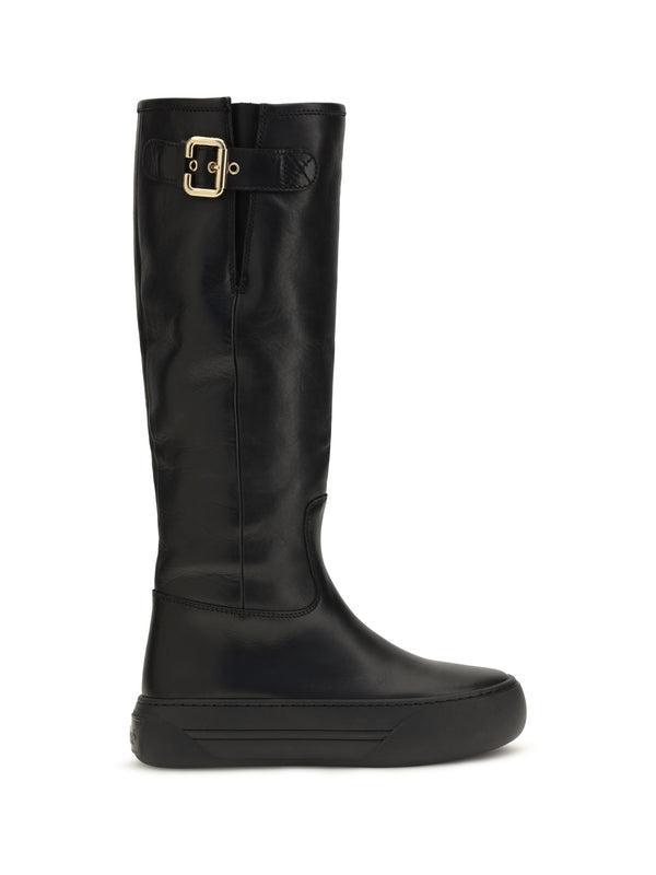 Chloé 100% Calf Leather Bos Taurus boot in black
