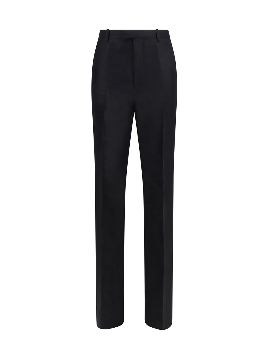 Pants Silk Faille Black Trousers