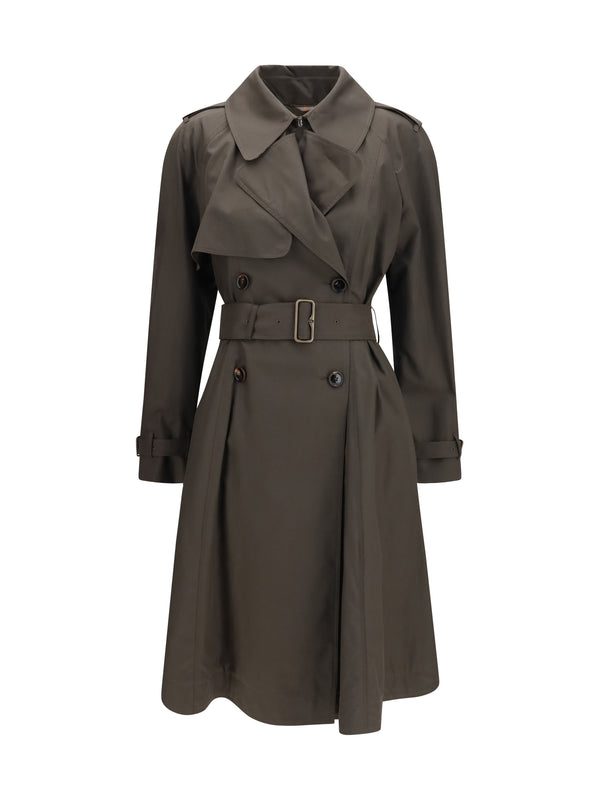 Pembury Cotton Gabardine Trench Coat Estuary Brown Jacket