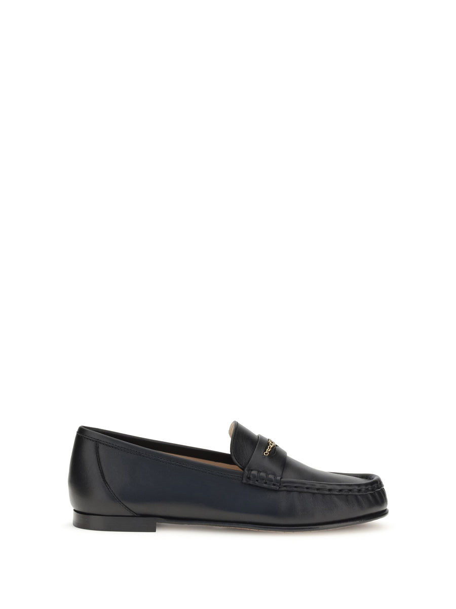 Leather Loafers Black Calfskin