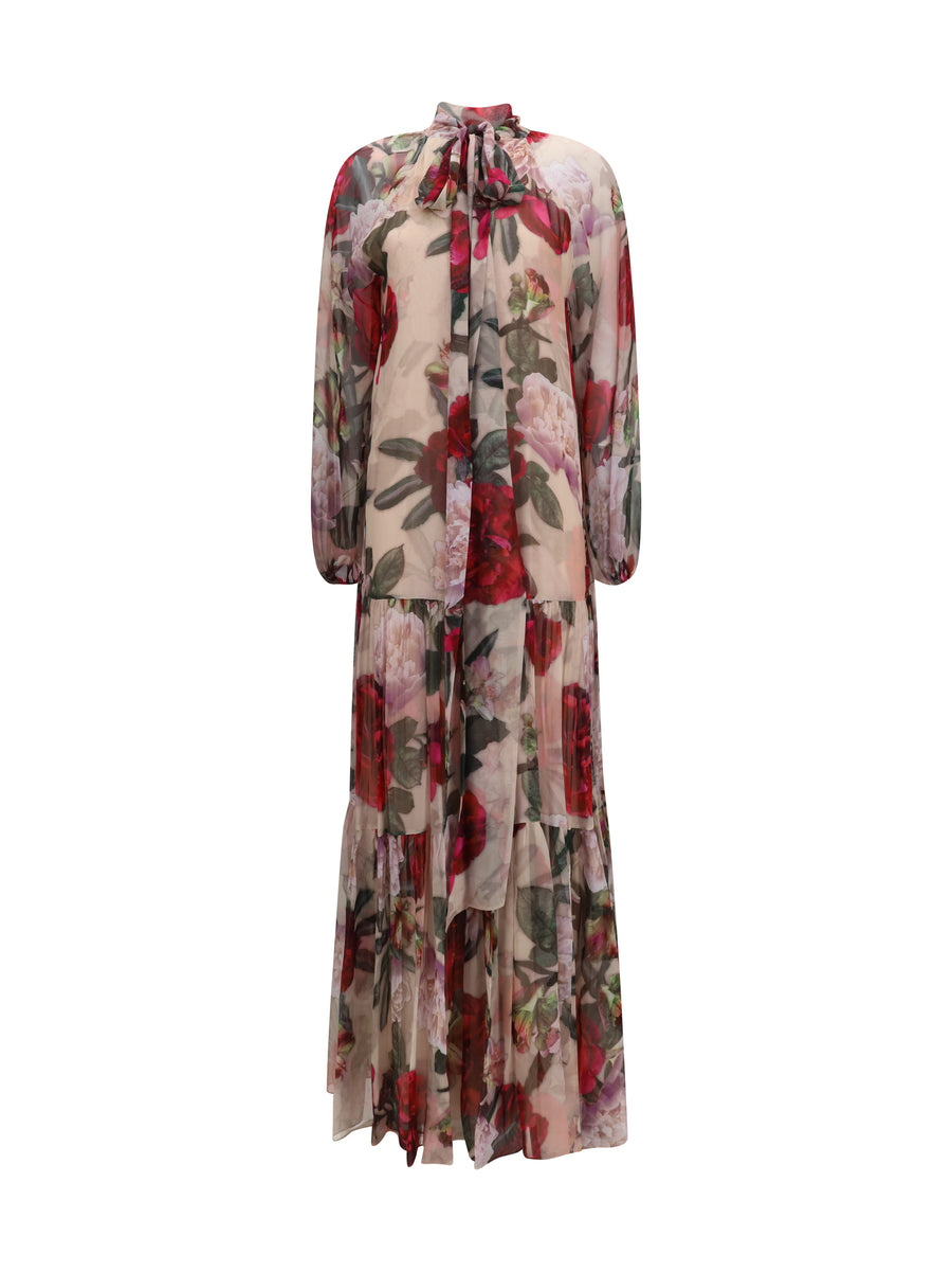 Nissa 100% Silk dress in multicolor
