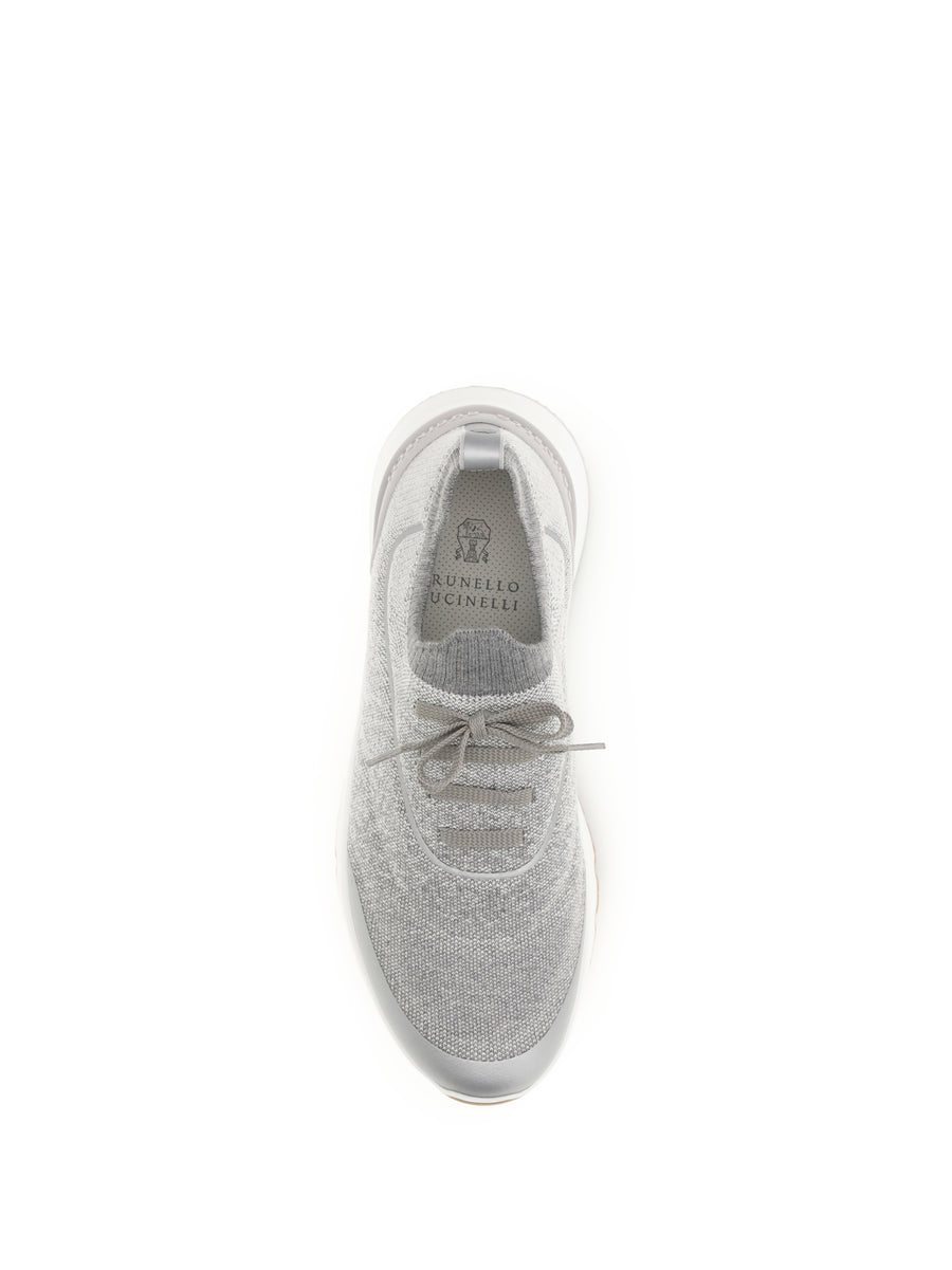 Sneakers Techno Cotton Knit Silver/white/amber/grey Upper: Trainers