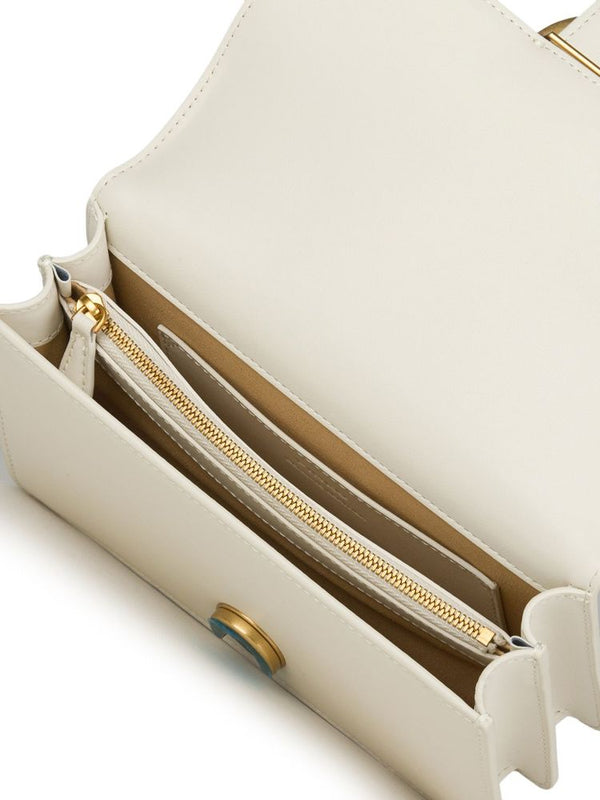 Pinko 92% Cow Leather crossbody bag in white