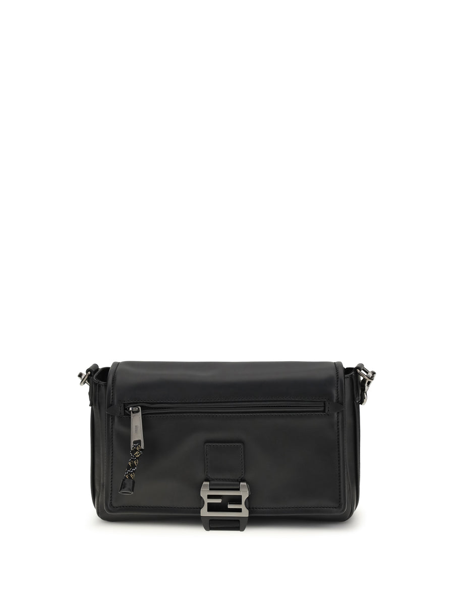 Messenger Shoulder Bag Flux Black Calf Leather Black+rut.ubl.sat