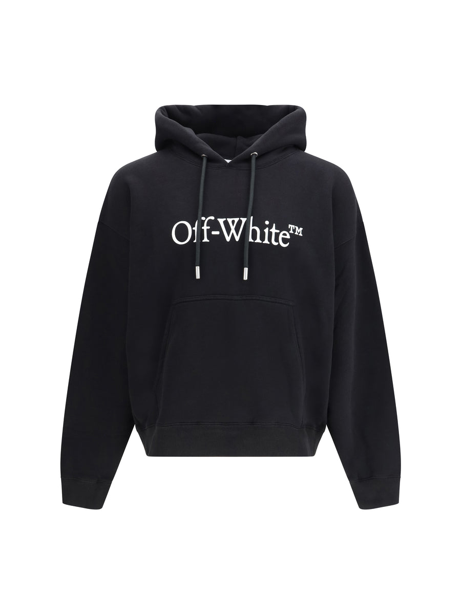 Hoodie Big Logo Bookkish Over Black-White Black/white Cotton Sweatshirts