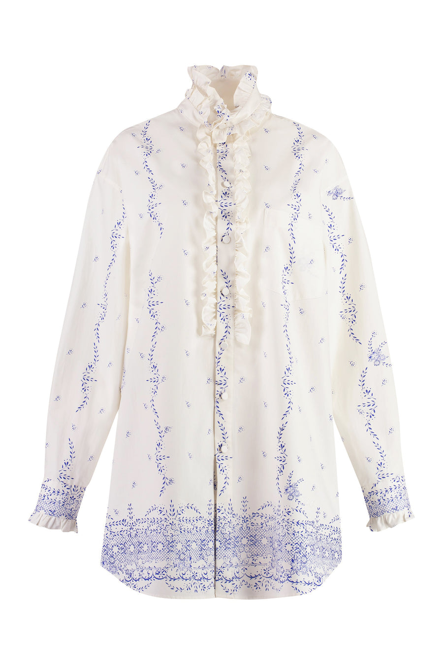 Shirtdress White Cotton Poplin Dress