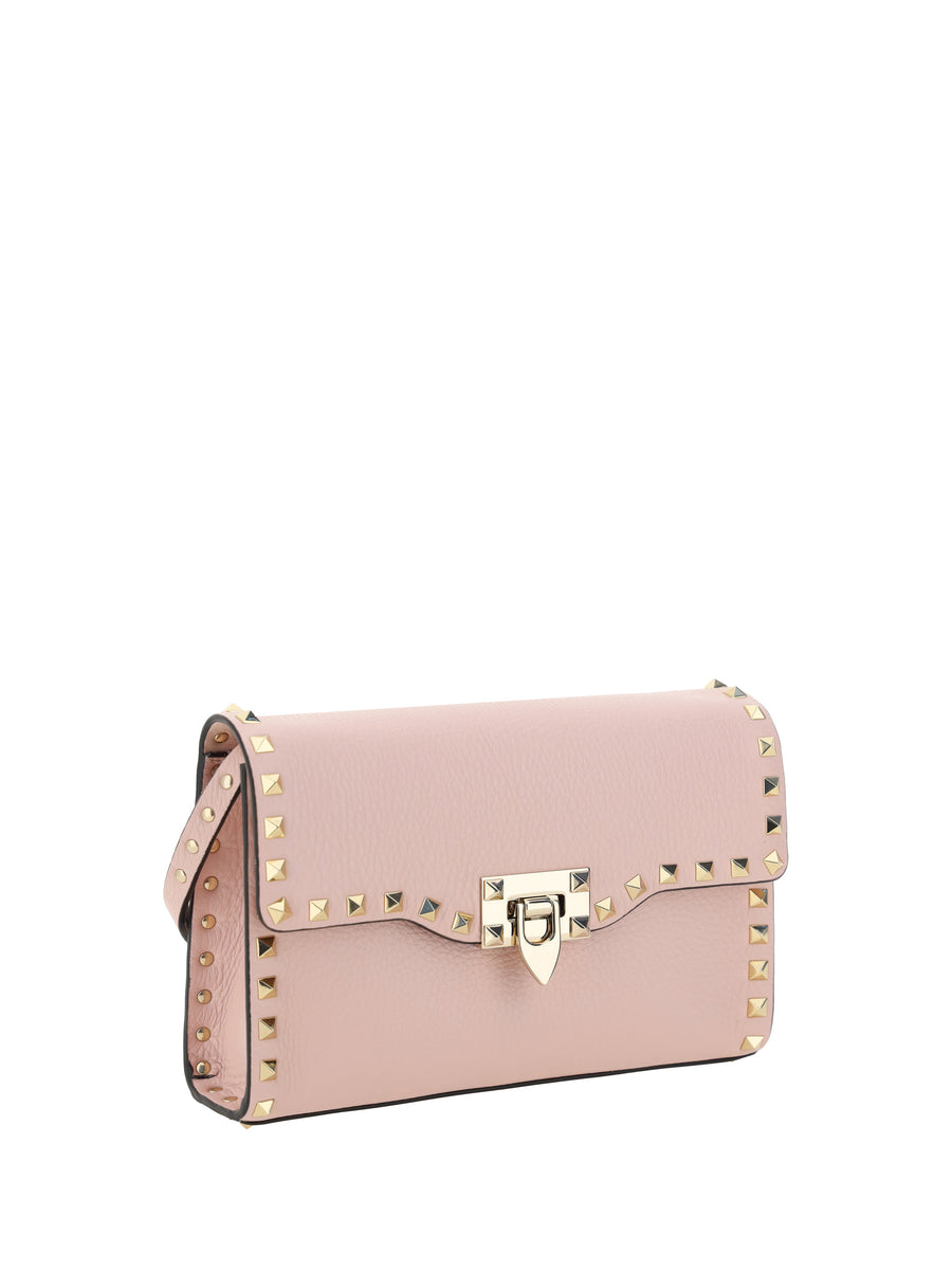 Small Shoulder Bag Rockstud Rose Quartz Calf Leather