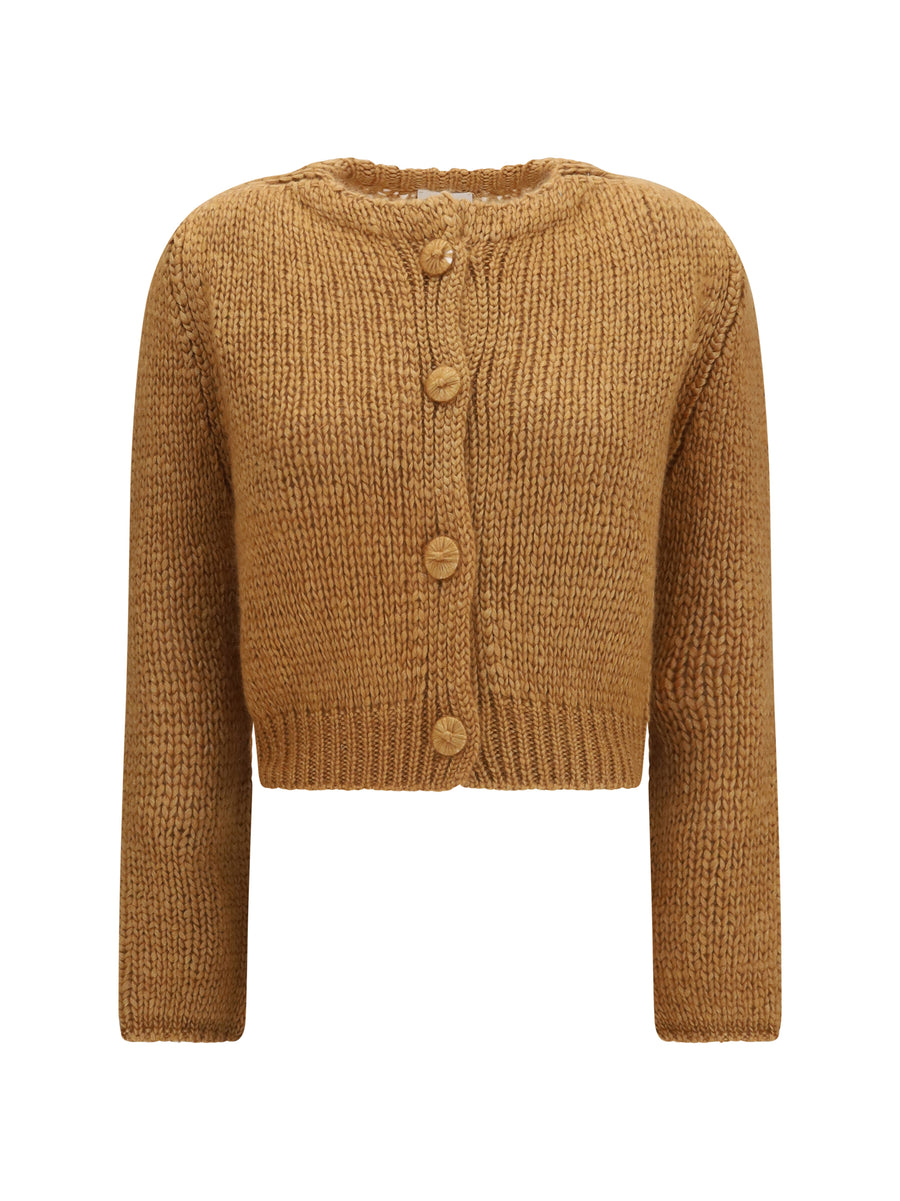 Forte_forte 42% Silk cardigan in beige