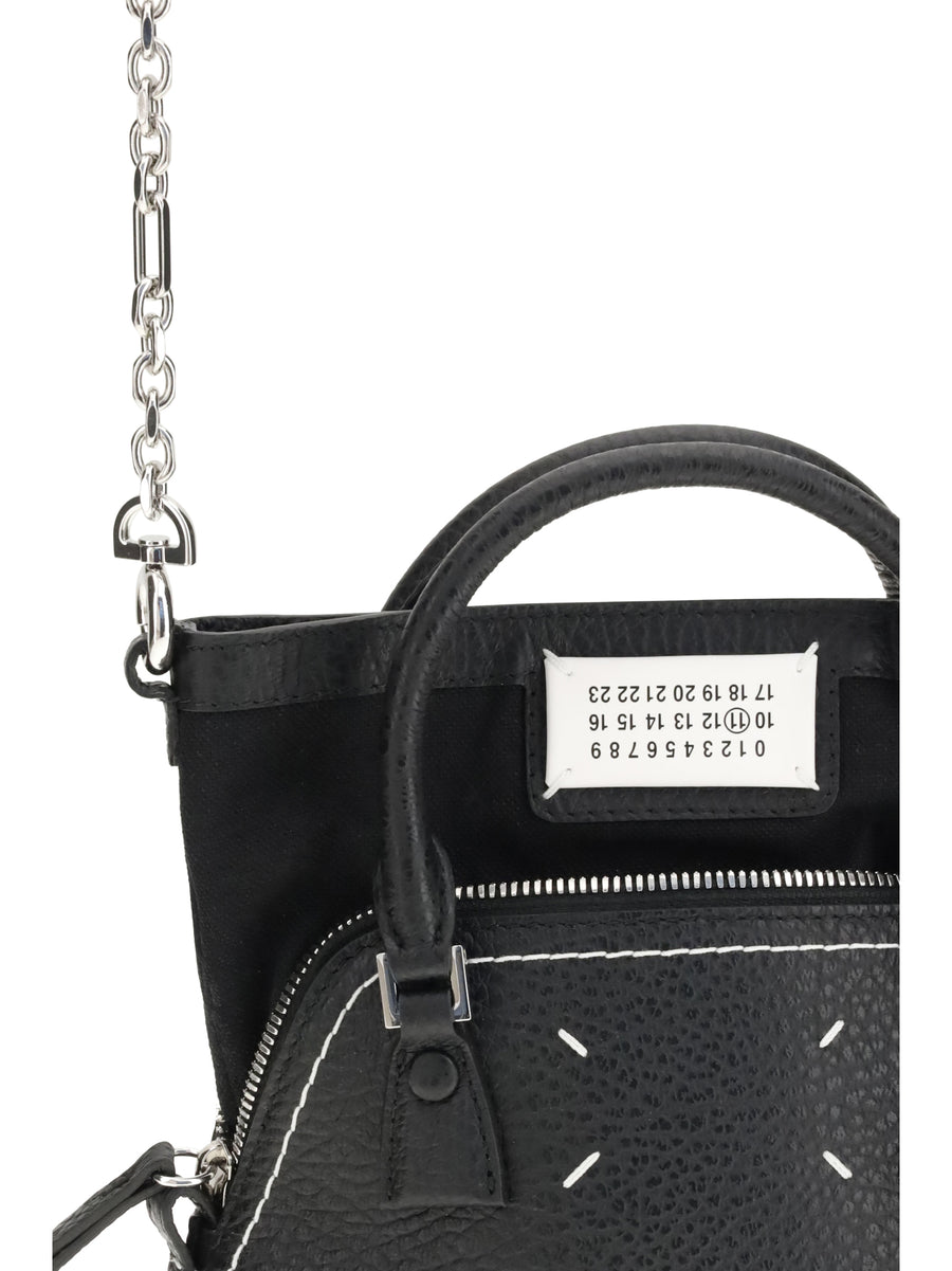 Leather Handbag 5ac Black Calf Shoulder Bags