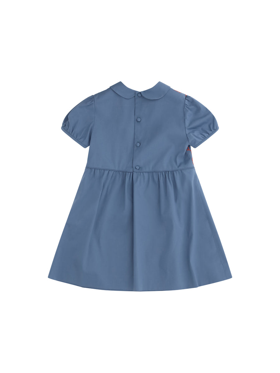 Dress Stretch Cotton Poplin Metal Blue Blue/mix