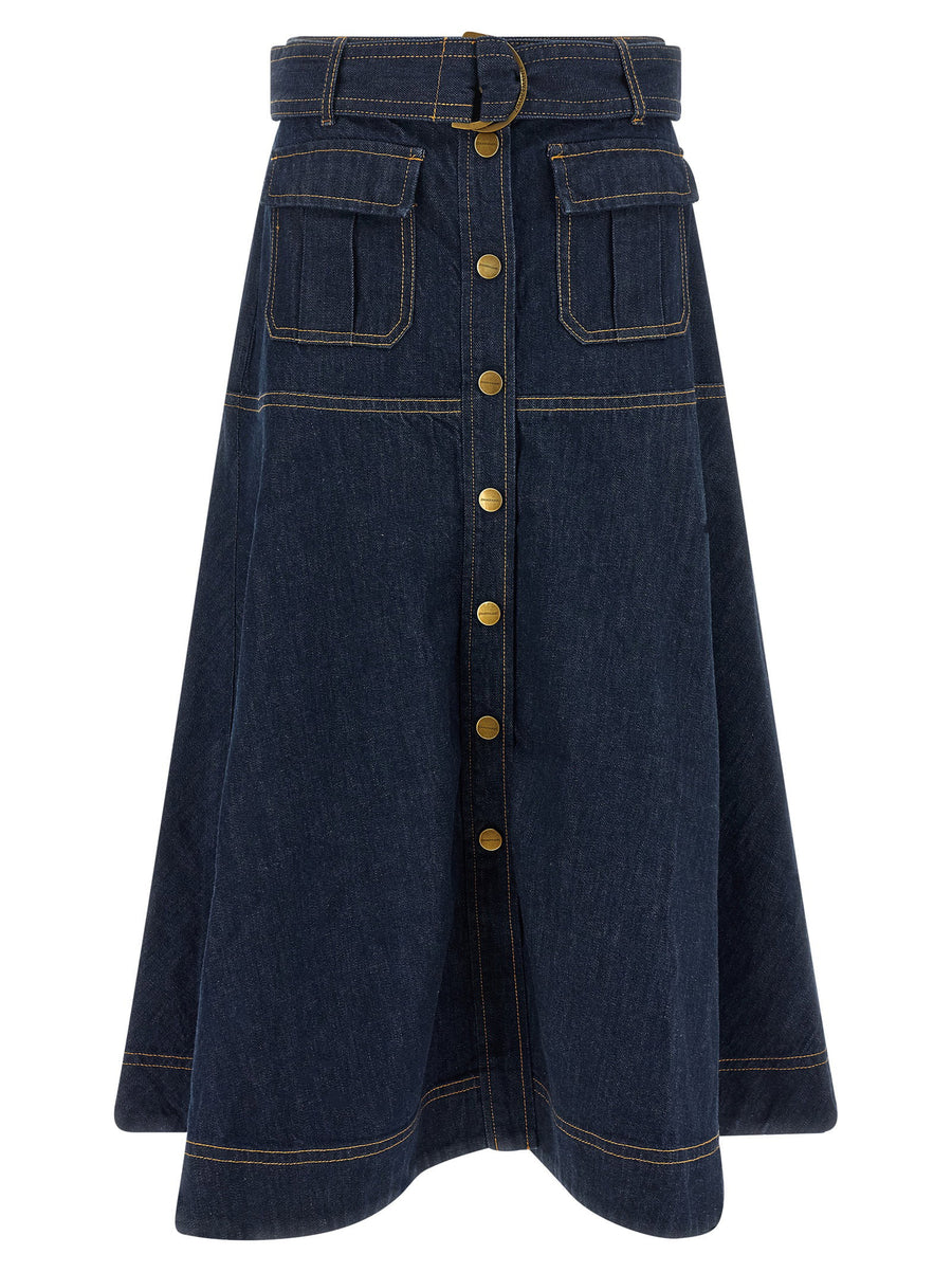 Zimmermann Trailblazer Skirt — Navy