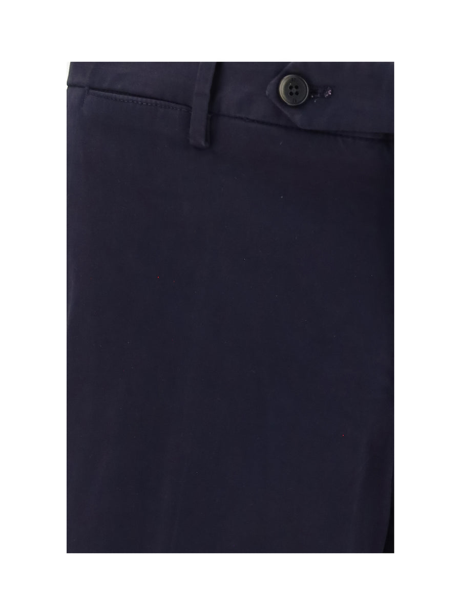 Cotton Trousers Midnight Blue General Elastane