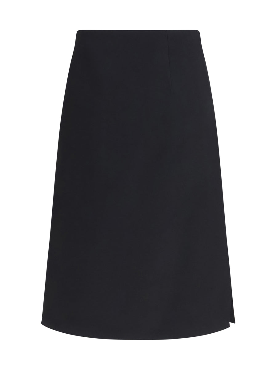 Skirt Wool And Silk Black (ovis Aries)