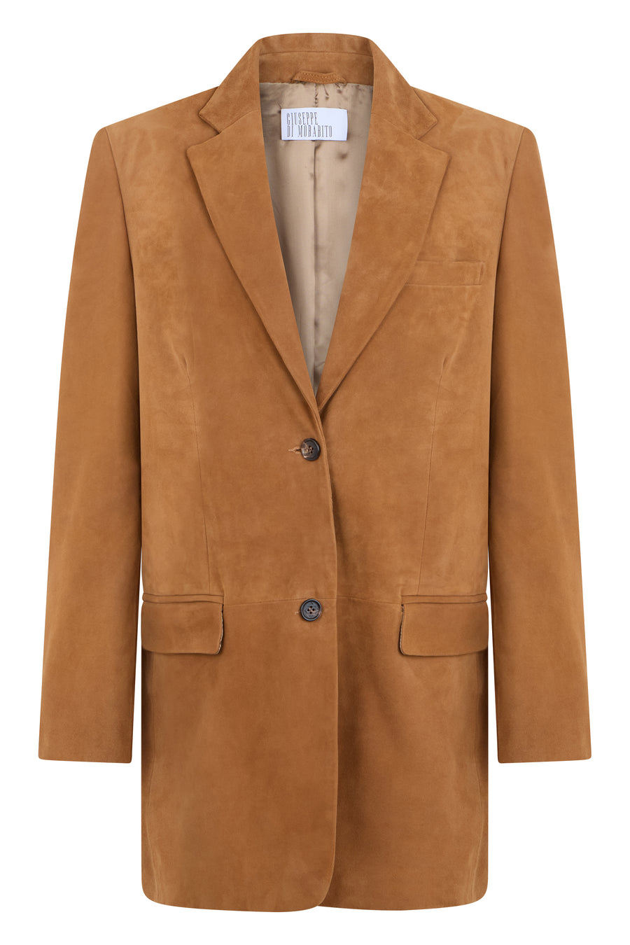 Suede Jacket Camel Calfskin Leather