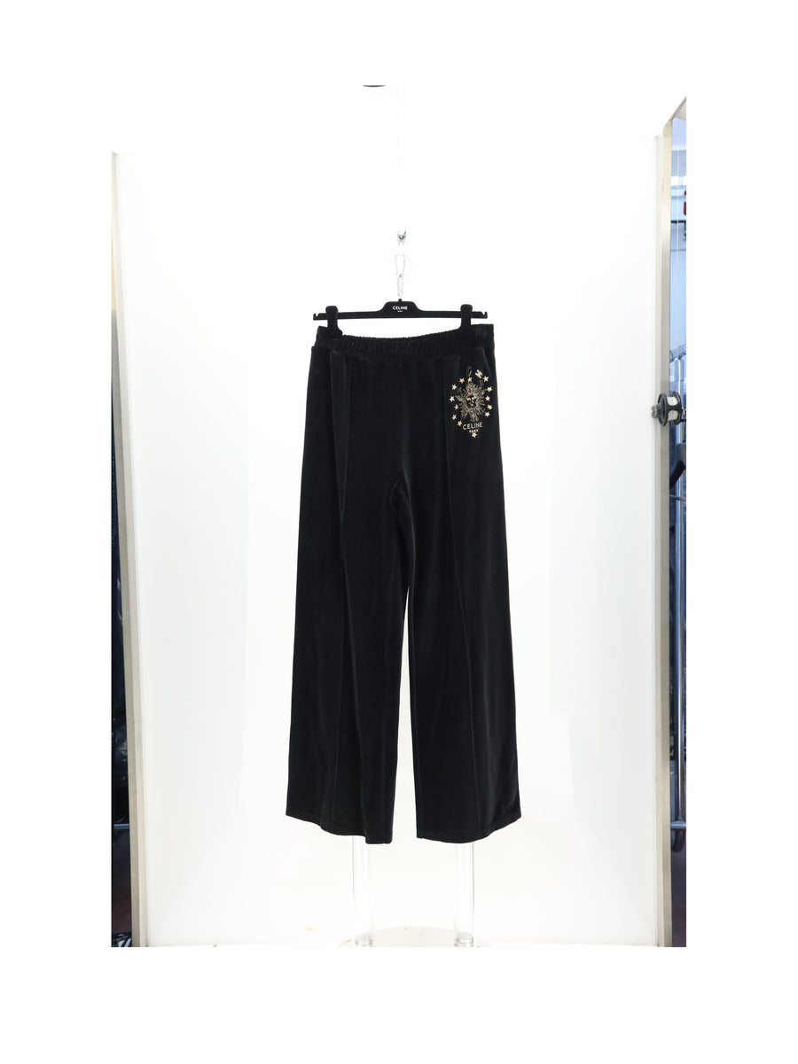 Tracksuit Trousers Black-Gold Black/gold Cotton