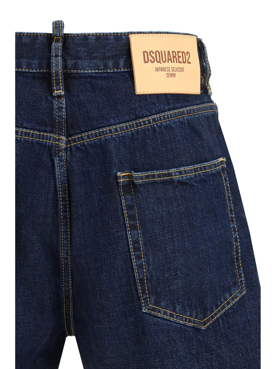 Shorts Bro Navy Blue Cotton Bermuda