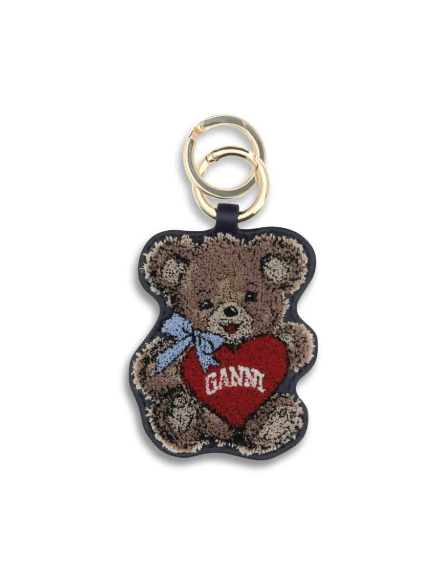Ganni 28% Polyamide keychain in black