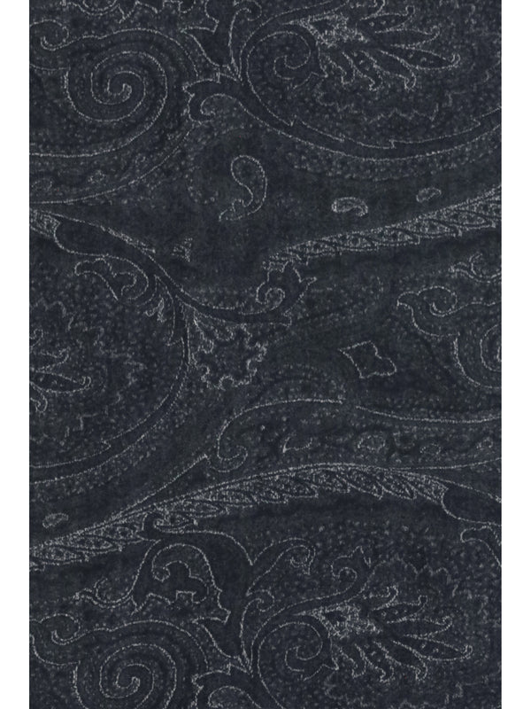 Scarf Paisley Black Print On Modal