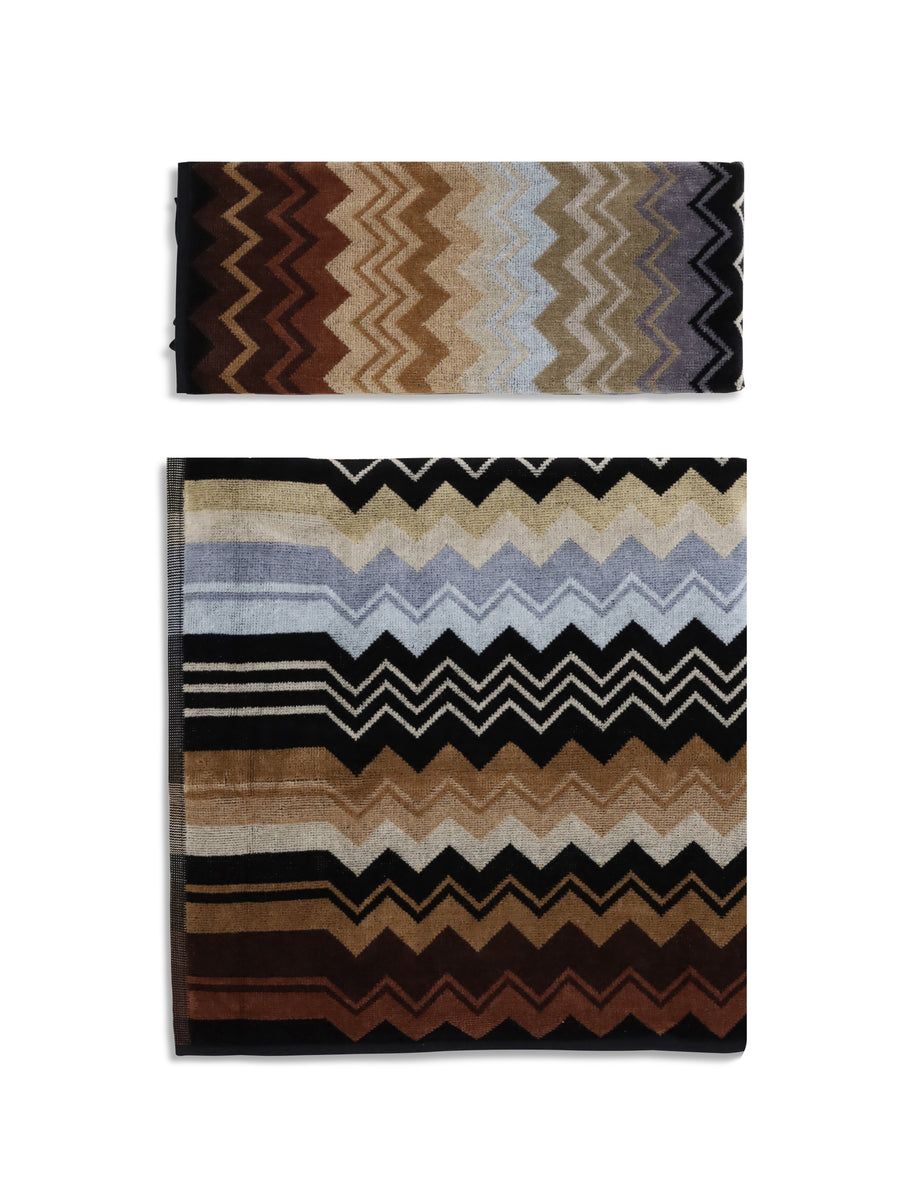 Missoni 100% COTTON towel set in black