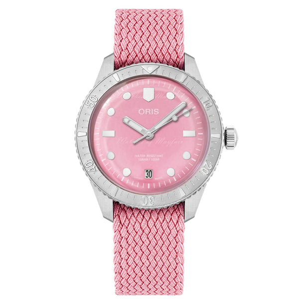 Oris Stainless steel case watch in pink
