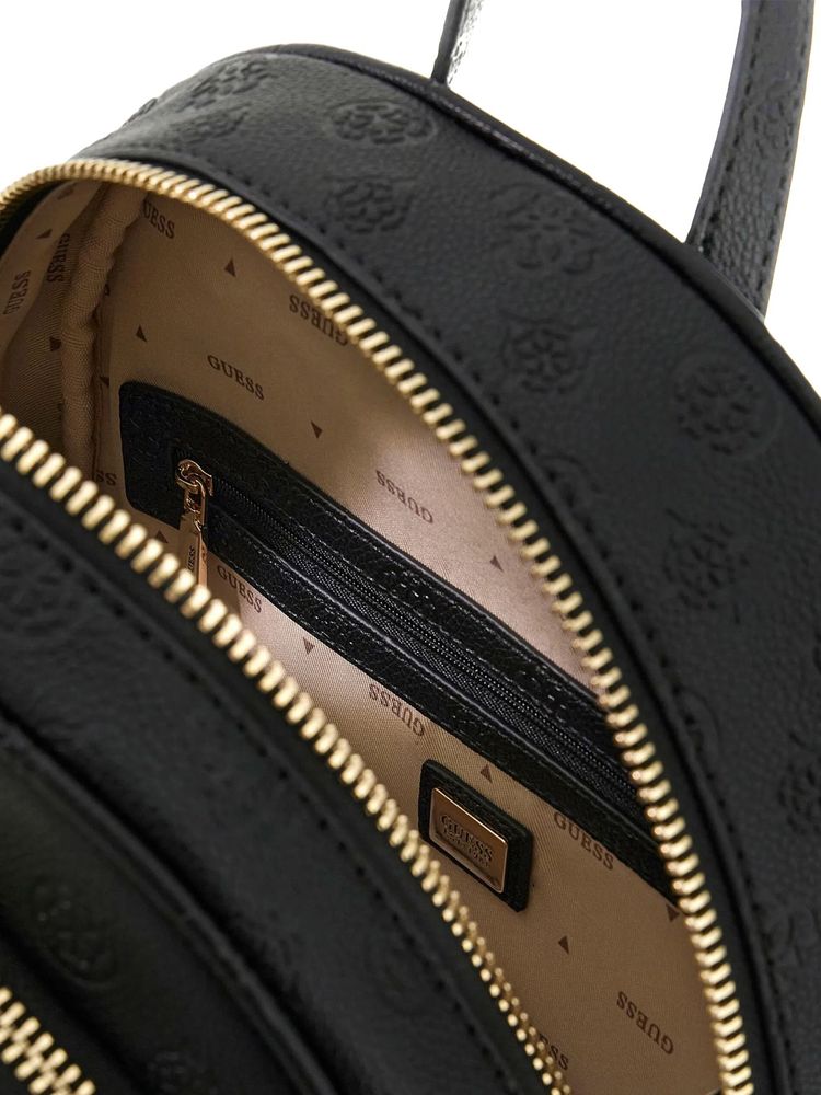 Guess Backpack Black Logo Polyurethane Bags / Backpacks
