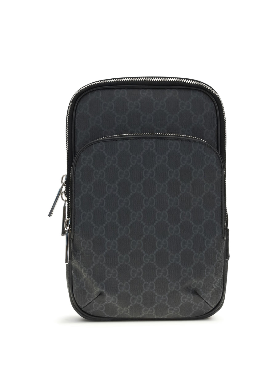 Shoulder Bag Gg Supreme Black Thermoplastic Polyurethane