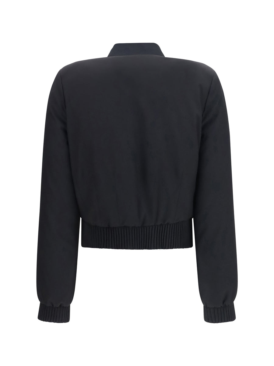 Bomber Jacket Black Polyester