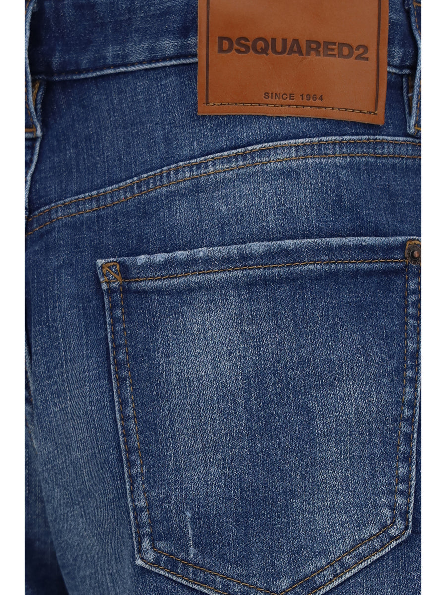 Bermuda Shorts Marine Navy Blue Cotton